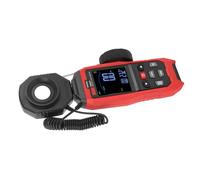 Cocoarm Digital Light Meter ABS Digital Luxmeter 200000 Lux Range with 360 Degree Detachable Probe VA Color Screen Alarm Prompt for Lighting Inspection Workspaces Labs