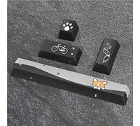 Cocoarm DIY Keycap Set PBT Mechanical Keycap Space ESC Enter Numpad Enter, Five Sided Dye Sublimation Black Dogs Pattern for Mechanical Keyboard Users Home Office Gaming (#1)