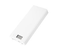 Cocoarm DIY Power Bank Shell, ABS Battery Box Shell for 8x Batteries, Dual USB 5V1A 5V2A Output, Screen Display Flashlight, Portable Power Bank Case for Travel Outdoor DIY Users (White)