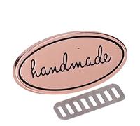 Cocoarm DIY Tag Labels, Alloy Material, Stylish Personalized Hand Made Labels for Crafts, Sewing, Jewelry and Accessories (Pink Gold)