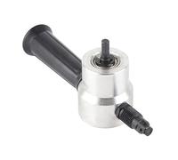 Cocoarm Double Head Metal Sheet Cutter, Aluminum Alloy ABS Nibbler Drill Attachment, 6mm Hex Shank, Angle Cutting, Reduced Shake, for Metal Cutting Machining Woodworking