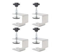 Cocoarm Drawer Panel Fixing Clamp Stainless Steel Drawer Front Installation Clamp 4 Pcs Adjustable Anti Slip Bow Shaped Design for Cabinet Cupboard Installation and Repair