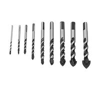 Cocoarm Drill Bit Cemented Carbide Hole Drill Bit Set Single or Double Flute Various Sizes for Tile Glass Ceramic Plastic Wood Home Repair (Type 1)
