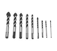 Cocoarm Drill Bit Set Cemented Carbide Hole Drill Bit Kit Single and Double Flute Various Sizes for Tile Glass Ceramic Plastic Wood Users and Repair Work (Type 1)