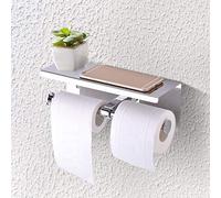 Cocoarm Dual Roll Toilet Paper Holder, SUS304 with Shelf