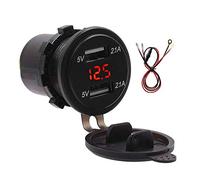 Cocoarm Dual USB Car 4.2A USB Phone with LED Display Voltmeter Charging Port for Boats Motorcycles Cars Trucks 12-24V (DC12~24V)