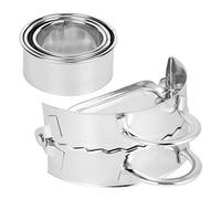 Cocoarm Dumpling Maker, 304 Stainless Steel Dumpling Mold Set, Manual Dough Presser with 3 Round Cutter Sizes and Easy Press Design for Home Kitchen Wonton Making