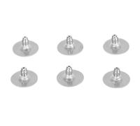 Cocoarm Earring Backs, 925 Silver Replacement Secure Locking Studs for Women Men Girls Children, with 3 Pairs Non Allergenic Comfortable Fit for Sensitive Ears (White Gold)