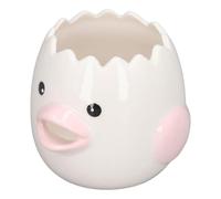 Cocoarm Egg White Yolk Separator, Ceramic Egg Liquid Filter with Chicken Mouth Spout, Cracks Shells Easily, Separates 2 Eggs At Once, for Home Baking Cooking Kitchen Use (Pink)