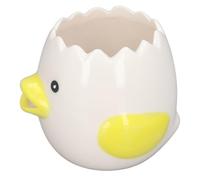 Cocoarm Egg White Yolk Separator, Ceramic Egg Liquid Filter with Chicken Mouth Spout, Cracks Shells Easily, Separates 2 Eggs At Once, for Home Baking Cooking Kitchen Use (Yellow)