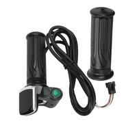 Cocoarm Electric Bike Throttle Grip Twist Throttle Speed Governing Throttle Grip Waterproof LCD Screen Electric Bike Handlebar 1.5m Cable Length Electric Bicycle Throttle Grip (48V)