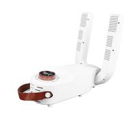 Cocoarm Electric Shoe Boot Dryer, 10.9x7.1x3.2in Smart Timer Constant Temperature Dehumidification Foot Dryer, Shoe Warmer Quick Drying Deodorizing 90 Degree Folding Quiet White (UK Plug)