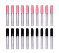 Cocoarm Empty Lip Gloss Tubes Plastic Refillable Lip Balm Bottles 20pcs Clear Mini Containers with Wand Brush Proof Portable for Makeup Travel DIY Use