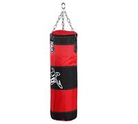 Cocoarm Empty Training Sandbag Punching Bag for Boxing Karate Kick Fighting with Heavy Duty Metal Chain Oxford Cloth Material Shock Absorbent (80cm)