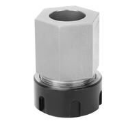 Cocoarm ER32 Collet Block, Made of Hardened Tool Steel, Versatile Usage for Lathe Engraving Machine, Suitable for CNC Machines with Through Hole Design for Long Parts Machining (Hex Handle)
