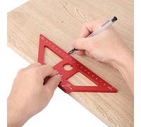Cocoarm ES 4 Woodworking Ruler Aluminum Alloy 6061 Scribing Ruler with Printed Scale Accurate Marking Easy Operation for Woodworking Measurement Hardware Layout