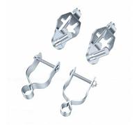 Cocoarm Farm Gate Hinge Steel T Post Gate Hinge Pin with 5 8 and 3 4 Inch Hole 4 Piece Set for Farm Fence Agricultural Garden and Outdoor Use