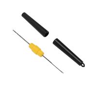 Cocoarm Fishing Bait Needle Double End Carp Bait Drill Needle ABS Steel with Threader and Protective Lids Portable Tool for Carp Anglers Tackle Box Use