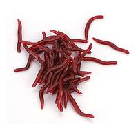Cocoarm Fishing Bait Soft Lures Artificial Baits Earthworm Shaped Design with Life Like Swimming Actions for Carp Silver Carp Bass Sea Fishing (200pcs per pack)
