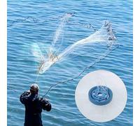 Cocoarm Fishing Mesh Net Cast Net, Lightweight, Portable and Sturdy Design, Efficient Performance, Longer Hand Ropes for Enhanced Fishing Opportunities, Practical and Versatile, Suitable (2.4m)