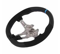 Cocoarm Flat Bottom Wheel Nappa Leather V2 Steering Wheel for with Blue Center Mark M Tri Stitching Finger Ridges for Sport Drivers for M5 M6 F10 F12 F13 F06 (Blue leather back to the mark)