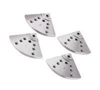 Cocoarm Flat Jaws, 45 Steel 5 Inch Lathe Chuck Jaws, Versatile Clamping Range 2.6-5.5in for Woodworking Projects