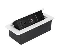 Cocoarm Floor Electrical Outlet, Damped Pop Up Desktop Socket with LED Indicator and Multifunctional 3 Hole USB Power Supply 250 V 13A, for Office Desk and Residence
