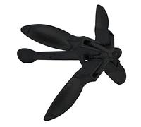 Cocoarm Foldable Anchor Carbon Steel Grapnel Anchor 1.5 Kg 4 Flukes Folding Boat for Kayak Canoe Jet Ski and Small Watercraft Holding on Sand Rock and Soil (black (carbon steel))