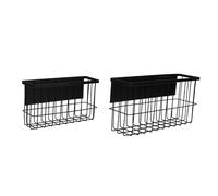 Cocoarm Fridge Lint Bin, Carbon Steel Mesh Storage Bin with Adhesive Tape for Refrigerator Organization, Space Saving for Kitchen and Office