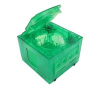 Cocoarm Game Console Replacement Shell, Transparent Game Console Housing ABS Shell with Precise Cutouts and 2 Rear Output Panels for GC DOL 001 DOL 101 Users (Transparent Deep Green)