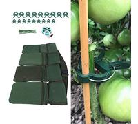 Cocoarm Gardening Tools Set, Canvas Tools Bag with Plant Support Clips and Adjustable Cable Ties, 4 Pocket Waist Organizer for Garden Work Professional Gardeners