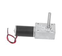Cocoarm Gear Motor DC 12V 24V Steel Copper Brass Gear Reducer with Self Locking D Type 8 X 51mm Shaft High Torque Low Noise for Automation Industrial Drive (DC24V 470RPM)