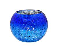 Cocoarm Glass Candle Holder Handmade Colorful Fragments Refracts Romantic Light with Weighted Base for Home Office Desk Decor (4)