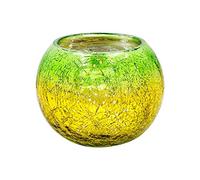 Cocoarm Glass Candle Holder Handmade Colorful Fragments Refracts Romantic Light with Weighted Base for Home Office Desk Decor (6)