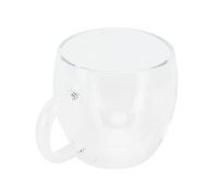 Cocoarm Glass Mug, Double Wall Coffee Mug High Borosilicate Transparent Tea Cup with Handle, Heat Resistant Easy to Clean Drinkware for Coffee Shops Hotels Home Tea Time (150ml)