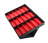 Cocoarm Glasses Storage Case 18 Grids Glasses Display Box Sunglasses Storage Box with Foldable Lid, Eyeglasses Display Box Jewelry Organizer Ideal for Home and Shop Display