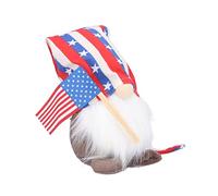 Cocoarm Gnome Doll Patriotic Faceless Dwarf Doll Ornament in Flocked Plastic Flag Design Handmade Decor for Office Living Room Bedroom Independence Day Decoration (White Beard)