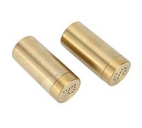 Cocoarm Gold Seasoning Bottle 2 Pcs Stainless Steel Sugar Salt Shakers Cinnamon Condiment Jars with Even Dispensing, Compact Design, Easy Maintain for Home Kitchen Dining Room