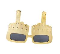 Cocoarm Golden Wacky Quirky Middle Finger Sunglasses, Versatile Fashion Statement, Quality Material, Vibrant Party Essential with Photo Props, Unique Design for Birthday Decorations,