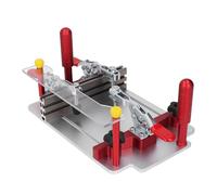 Cocoarm Guide Rail Tenoning Safety Jig Aluminum Alloy Woodworking Tenoning Jig 144.5mm Clamping Width Adjustable 0 to 48mm with Acrylic Dust Plate for Cabinet Drawer Woodworking