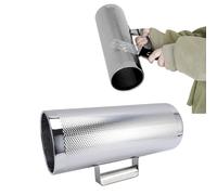 Cocoarm Guiro Instrument, Stainless Steel Guiro Shaker with Metal Handle, Open Design for Jazz Band Performance, 32x13cm
