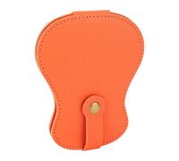 Cocoarm Guitar Shaped PU Leather Pick Holder, Compact Design, 18 Slots for Easy Carrying, Suitable for Folk Electric Guitar and Ukulele Users (Orange)