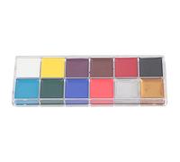 Cocoarm Halloween Body Makeup Makeup Set Face Certified Non - Paint, Bright Colors Easy to Apply and Remove, Ergonomic Handle, Ideal for the Mustache of CLOWN Animals [12 Colors] (12 colors oil paint)