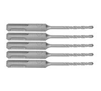 Cocoarm Hammer Drill Bit Set Carbide Tip Hammer Drill Bit 5pcs 110mm Spiral 2 Flutes Slot Design for Brick Stone Concrete Block for Home Repair Masonry Work (4mm)