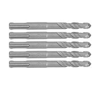 Cocoarm Hammer Drill Bit Set Carbide Tip Hammer Drill Bit 5pcs 110mm Spiral 2 Flutes Slot Design for Brick Stone Concrete Block for Home Repair Masonry Work (10mm)