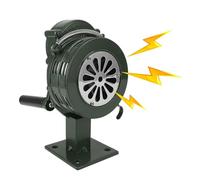 Cocoarm Hand Crank Siren 110dB Alarm Range 1000m, Adjustable Sound (Green)