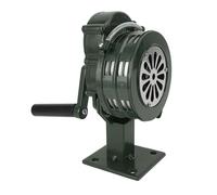Cocoarm Hand Crank Siren Alarm, Aluminium Alloy Manual Emergency Alarm 110dB Adjustable Volume Portable Warning Siren for Factories Schools Homes Disaster Relief (Green)