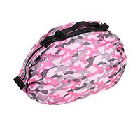 Cocoarm High Capacity Storage Bag Oxford Cloth Shopping Bag 40 X 40 Cm Foldable Single Shoulder Tote for Travel Grocery Market Daily Carry Women and Men (Rose red Camouflage)
