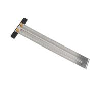 Cocoarm Hole Ruler Stainless Steel Line Ruler T Rule Tool 300mm 0.25mm Scale for Woodworking Drafting Layout Marking Horizontal Vertical Parallel Right Angle Lines