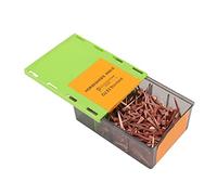 Cocoarm Horseshoe Nails Copper Plated Hoof Nails 250 Pcs with Plastic Box High Tensile Strength Accurate Pinning Easy Bending for Horse Shoeing Livestock Farms Farriers (E2)